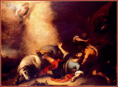 San Pablo ve "la luz" en su camino a Damasco
